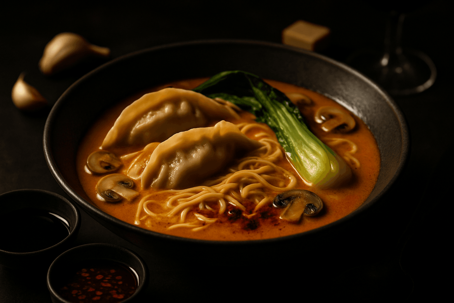 Nuddelsuppe med gyoza