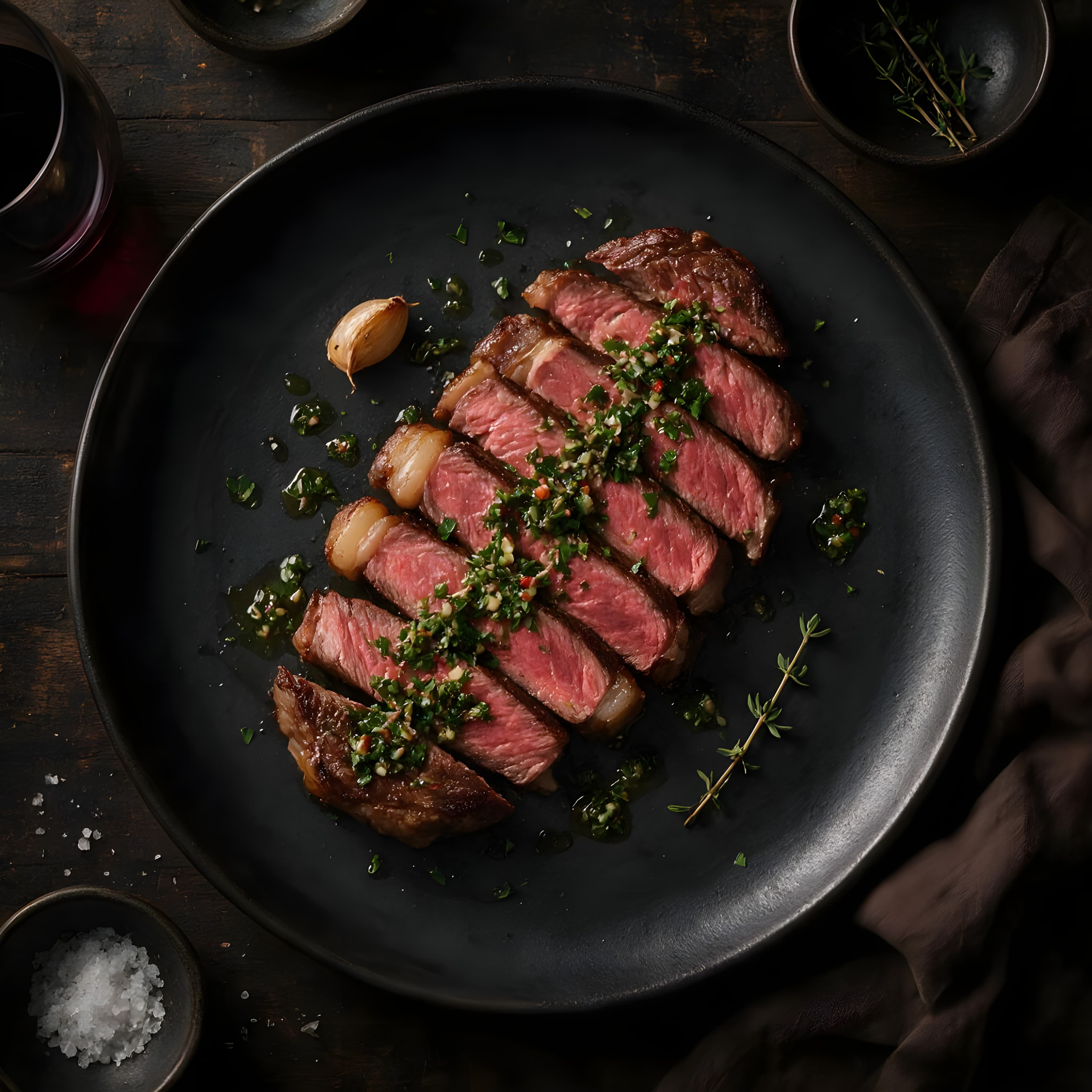 Entrecôte med chimichurri